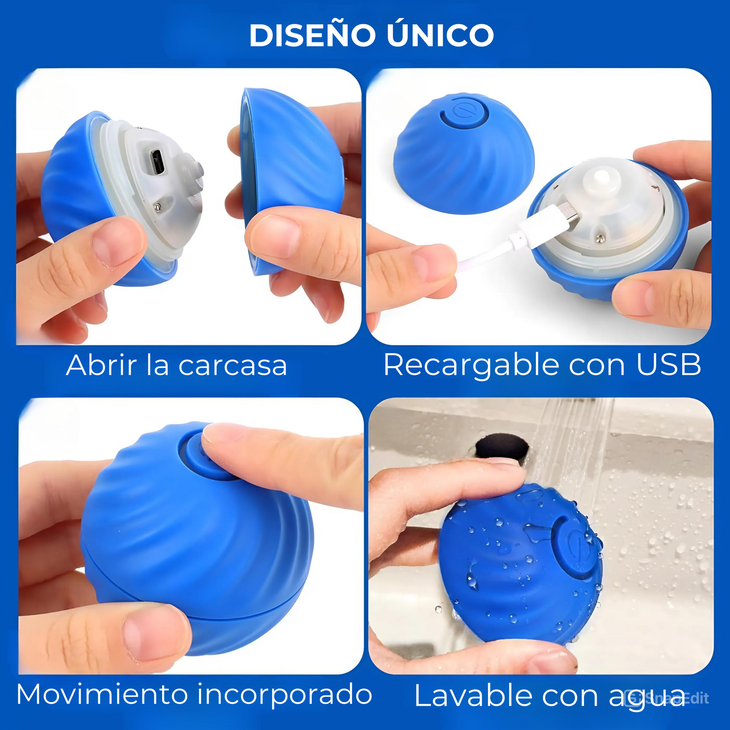 Pelota interactiva recargable