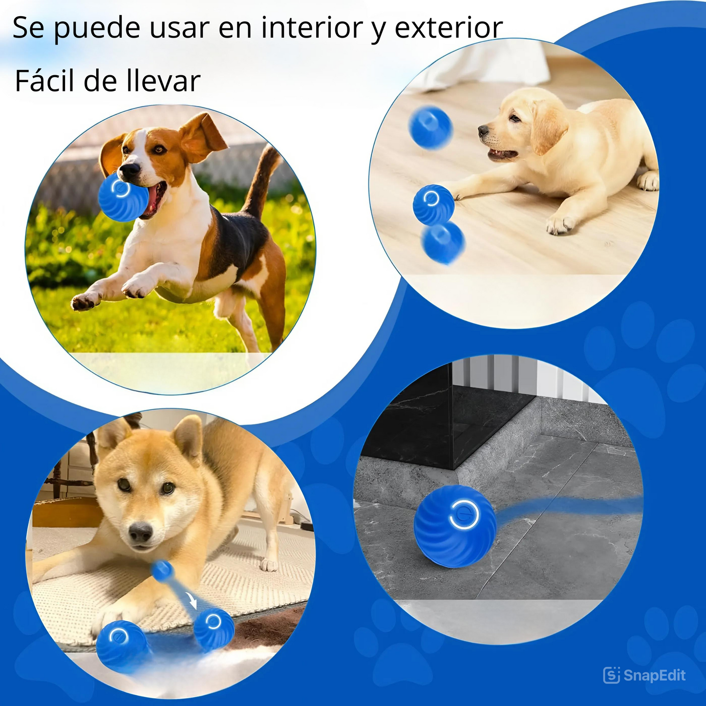 Pelota interactiva recargable